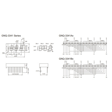 0.33 Inch 4 Digit 7 Segment Display (GNS-3341Ax-Bx)