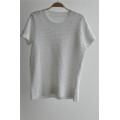 Ladies Round Neck Knit Pure Color Sweater