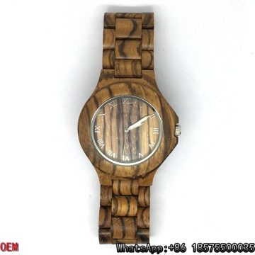 Montres à quartz de qualité supérieure Zebra-Wooden Watches