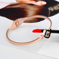 New Fashion Cubic Zirconia Rose Gold Bangle Bracelet
