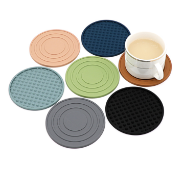 Tasses de boissons rondes Coasters Silicone Tasses Coaster