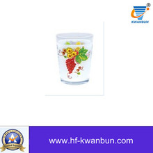 High Quality Glass Cup with Printing Tableware Kb-Hn0762
