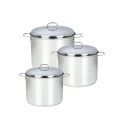 Stainless Steel Stock Pot Three Piece Set