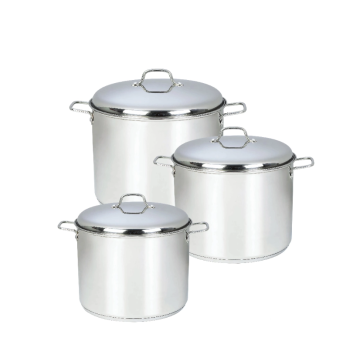 Edelstahl -Stahl -Stamm -Pot -Set 3 -Stück -Set