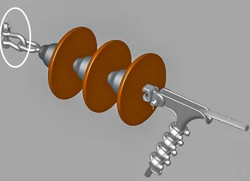 Application of anchor shackle for power line fitting (2) Application of anchor shackle for power line fitting (2)