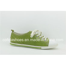 Newest Lace-up Fresh Green Flat Casual Women Shoe