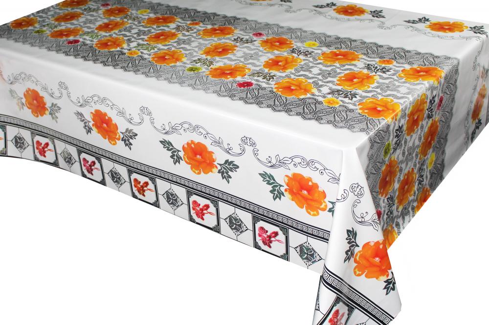 Transfer Printing Tablecloth with Silver/Gold