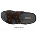 Vente en gros Populaire Custom Logo Design Men Leather Slipper