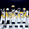 3D Engraved Crystal Ball Footall Champions Trophy Awards