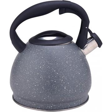 Grey Durable Color Stainless Steel Whistling Teapot