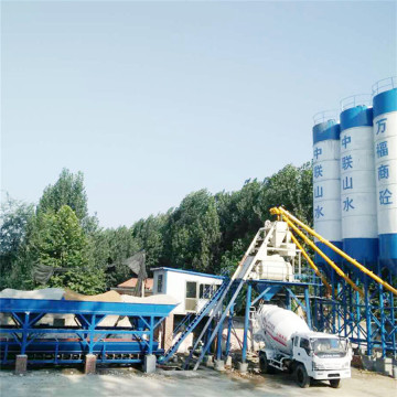 HZS50 concrete batching plant layout