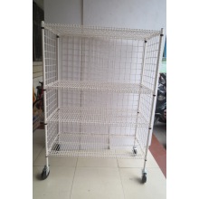 NSF Powder Coating Metal Wire Security Cart Factory