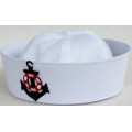 Factory making white cotton sailor seaman cap hat