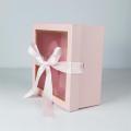 Pink wedding gift box with clear window