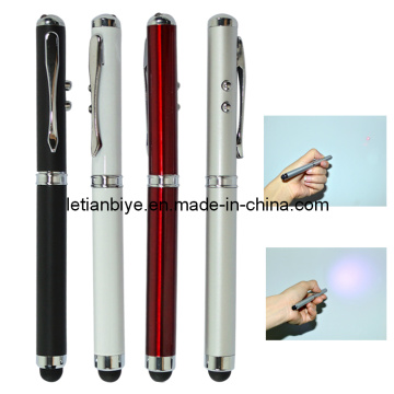 Metal Touch Pen with LED Light and Laser (LT-Y116)