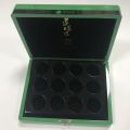 Green MDF Wooden Tea Box Tea Storage Box