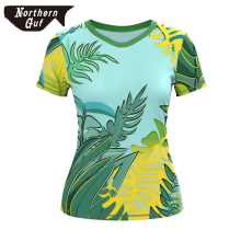 Frauen Kurzarm Sommer Tropical Hawaii Beach tragen lässige Blumenhemden