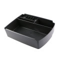 Reposabrazos coche Caja de almacenamiento guantera ABS negro