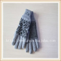 Snowflake jacquard knitted men gloves