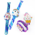 Push Bubble Unicorn Dial Silicone Kids LED Reloj