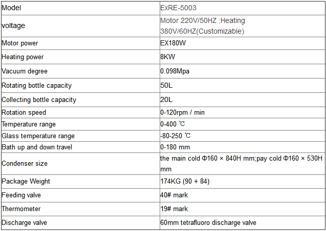 50L rotary vacuum evaporator