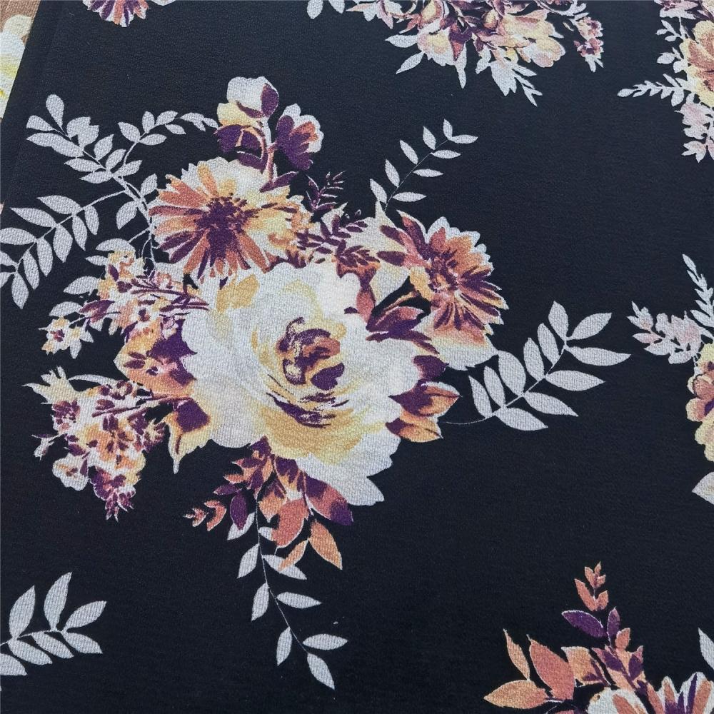 100% Polyester Printed Chiffon Fabric 