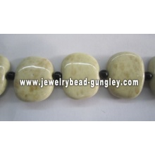 Flat square shape ceramic beads