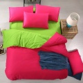 Microfibre Polyester Solid colour Duvet Cover SSet