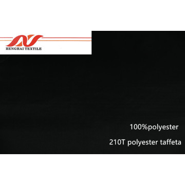 Black 100% polyester 210T polyester taffeta