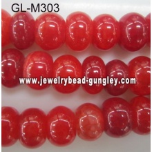 Abacus shape agate bead-cherry cracked