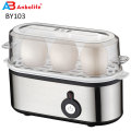 Omelett &amp; weicher mittelhart gekochter elektrischer Eierkocher mit Auto-Off-Summer und Edelstahltablett 7 Eierkapazität Eierkocher
