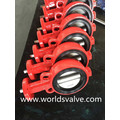 Red Colour Wafer Butterfly Valve (WDS)