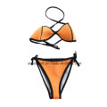 Art und Weise Gelbe Farbe Neopren-Frauen Badebekleidungs-Bikini (SNBK05)