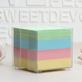 Sticky notes memo pad with plastic box