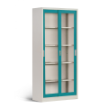 Turquoise Metal File Storage Cabinets Sliding Door Cabinets