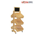 Wooden-Made Promotional Display Shelves with Wheels