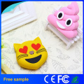 Hot Sale Cartoon PVC Emoji Power Bank Portable Mobile Battery Charger