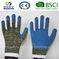 Aramida / Revestimiento de acero con guantes de seguridad Smart Grip Latex Coating