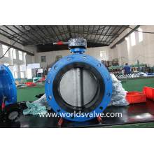 Double Flanged Butterfly Valve with Vulcanized Sealing