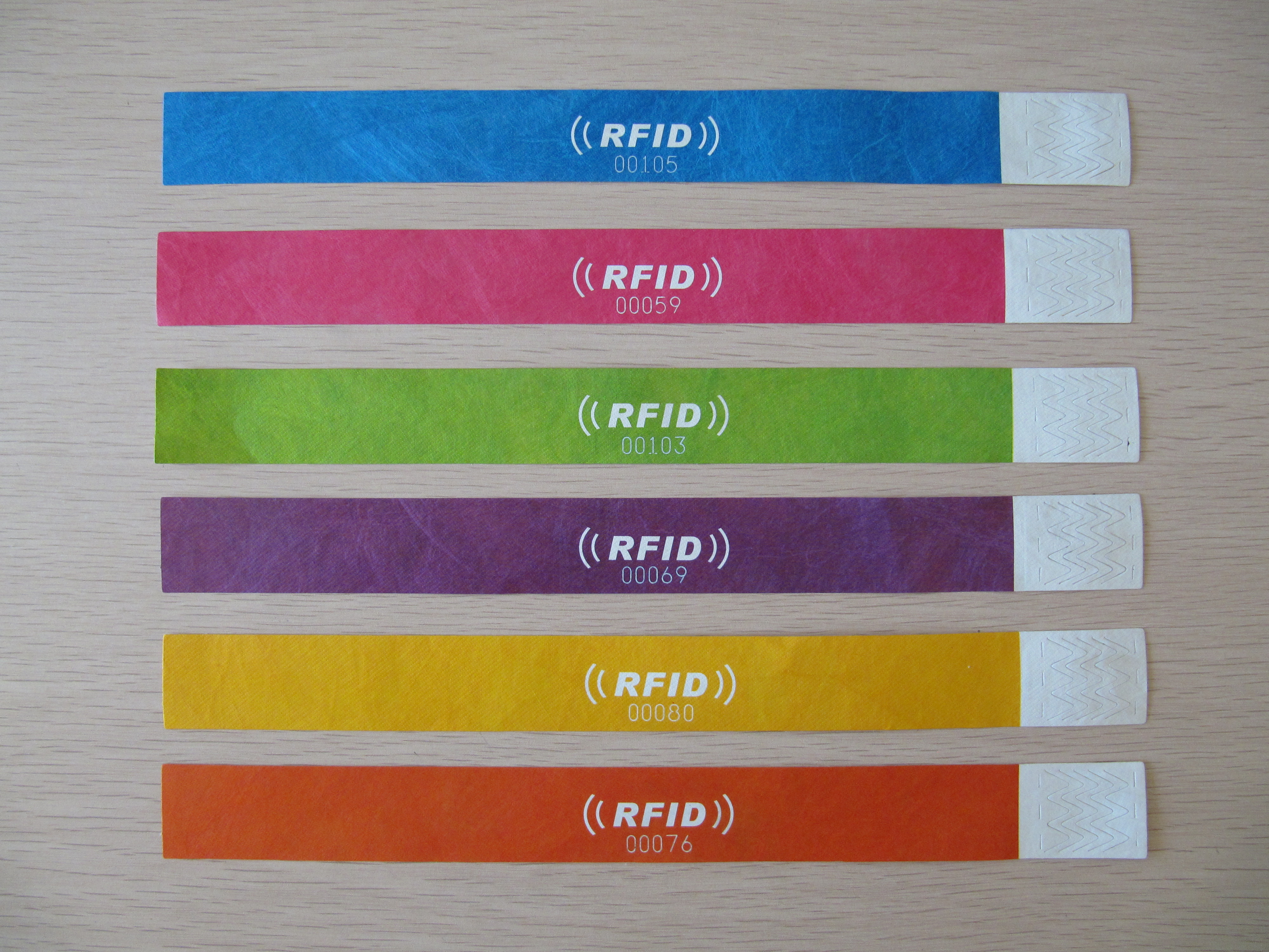 tyvek paper wristbands