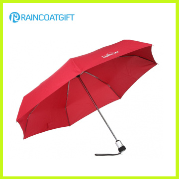 Lightweight Auto Open and Close Red 3 parapluie pliable