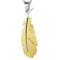 fashion accessories stainless steel jewelry mulit color feather pendant