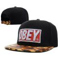 obéir coton réglable snapback chapeaux et casquettes de marque hip pop casquette de baseball pour chapeau de soleil de mode hommes