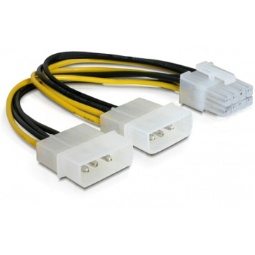 Cabo de alimentação personalizado de 8pin Y Molex