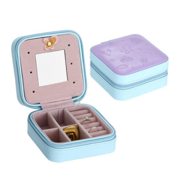 plastic products PU portable jewelry traveling display cases