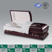 Wooden Caskets LUXES US Style Mahogany Wood Casket Alsace