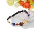 Cosmic Galaxy Solar System Ocho planetas Pulseras Guardian Stars Cuentas de piedra natural 7 chakra Cuerda trenzada hecha a mano Hombres Mujeres