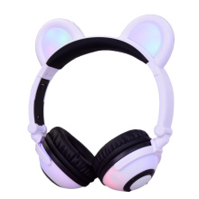 Fone de ouvido brilhante Panda Ear Bluetooth com Micro