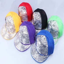 Montés à bord plat snapback rivet punk cap hiphop danse cap