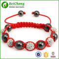 Crystal shambala Bead weave bracelet bangles